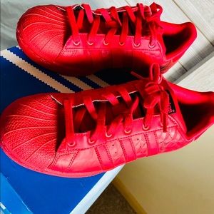 Red Adidas shoes